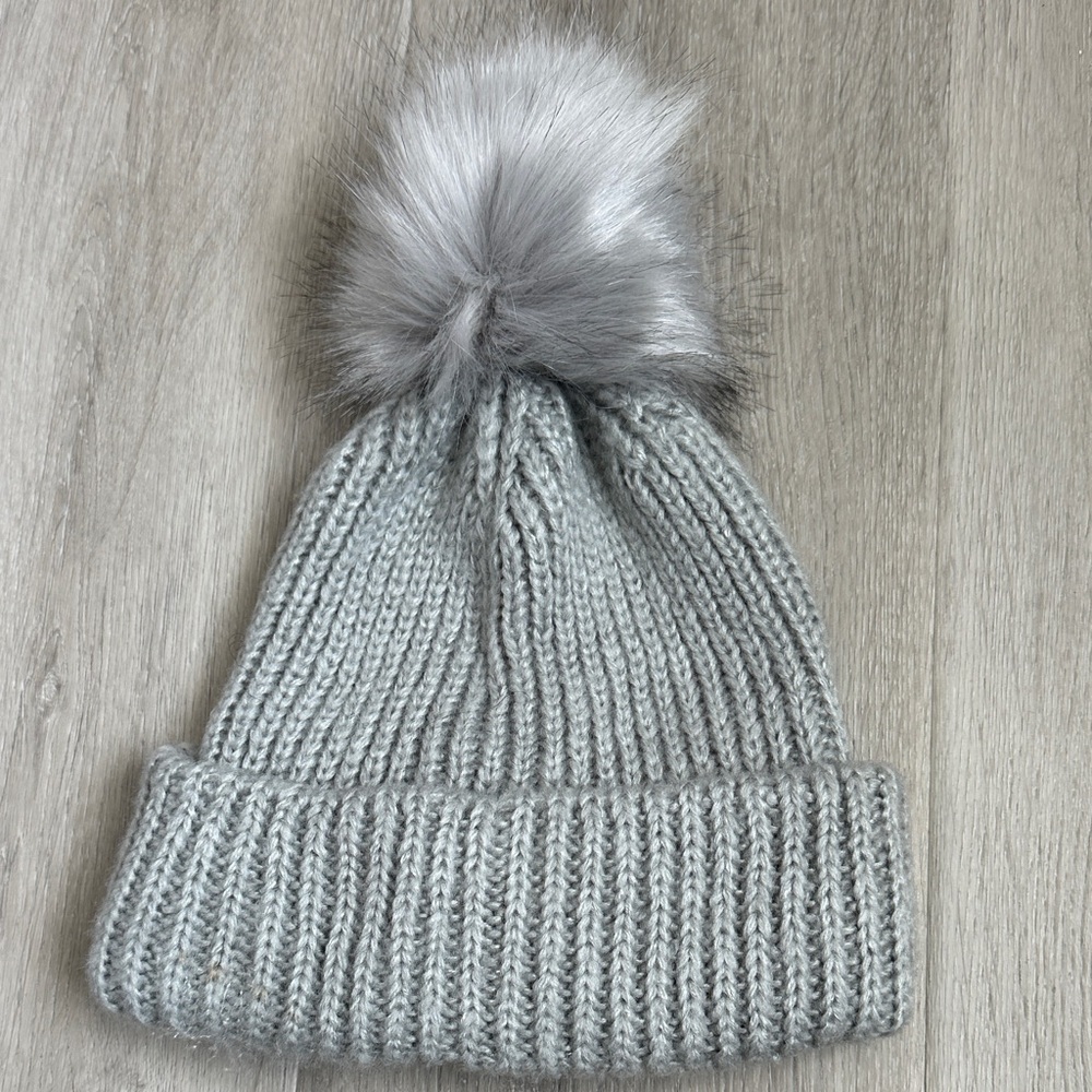 Top Shop Knit Hat with Pom-Pom